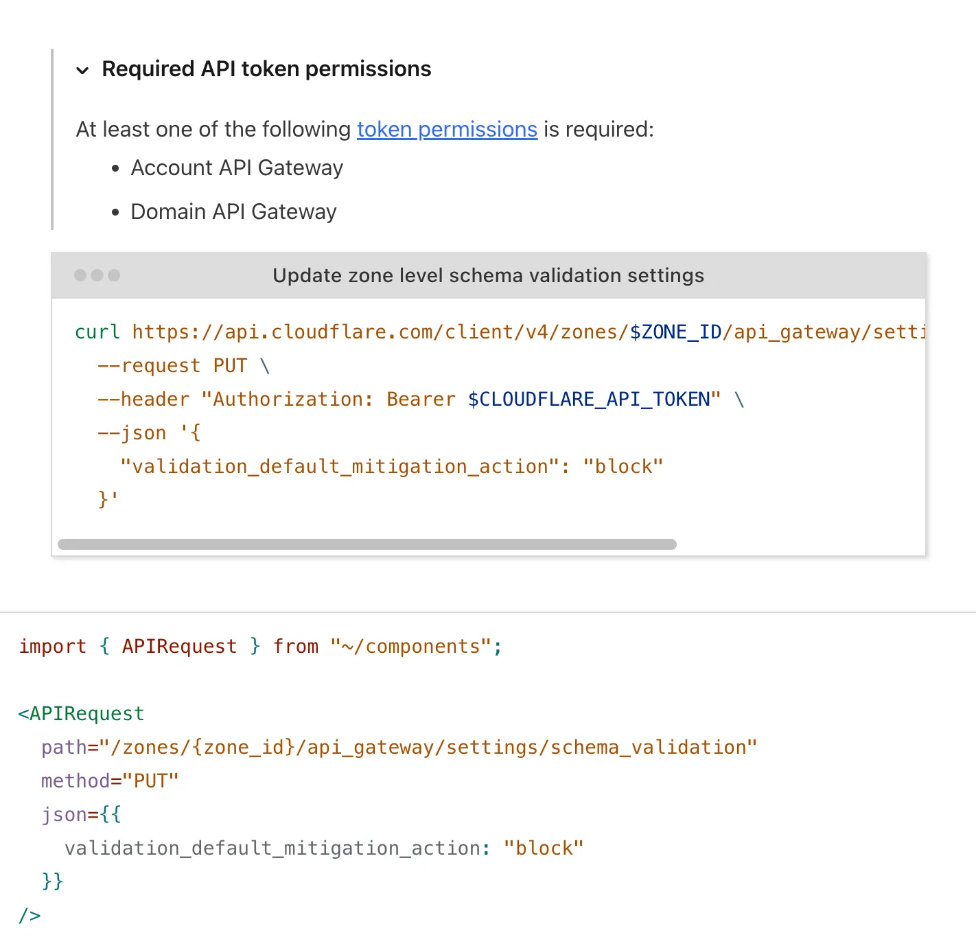 APIRequest component