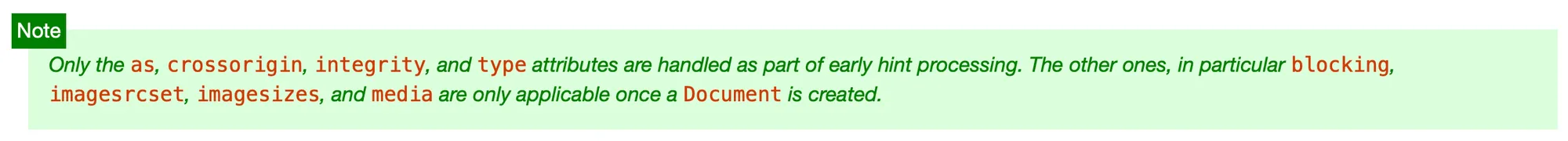 WHATWG HTML Standard WebIDL for 103 Early Hints